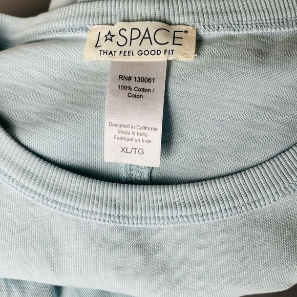 L*Space Seaview Sleeveless Mini Dress Front Twist Soft Jersey Sky Blue Size XL - Picture 8 of 15